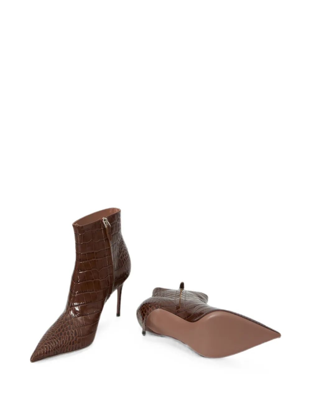 Paris Texas Vera 85 crocodile-print ankle boots Bruin
