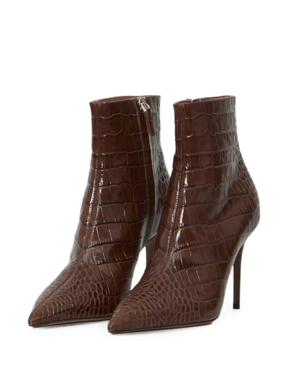 Paris Texas Vera 85 crocodile-print ankle boots Bruin
