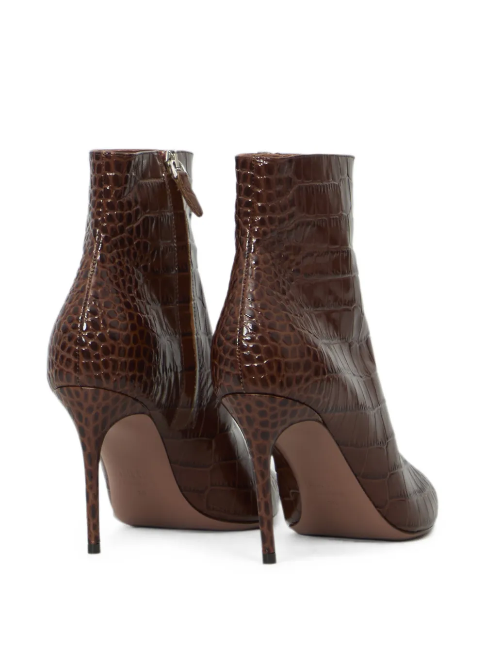 Paris Texas Vera 85 crocodile-print ankle boots Bruin