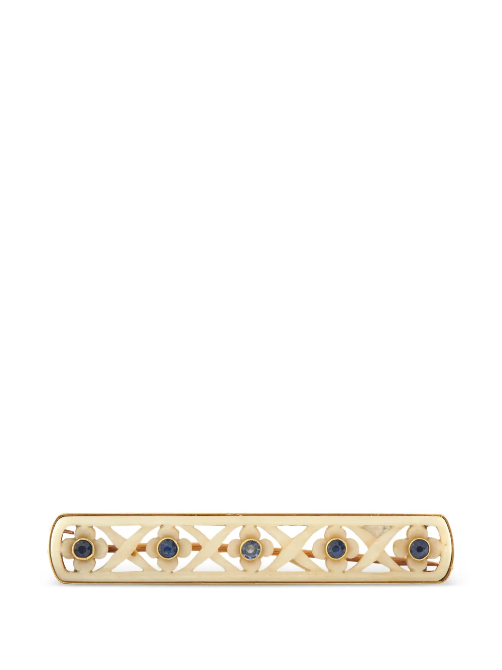 LB Exclusive sapphire bar brooch - Gold