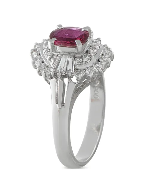 LB Exclusive anillo con diamantes y rubí