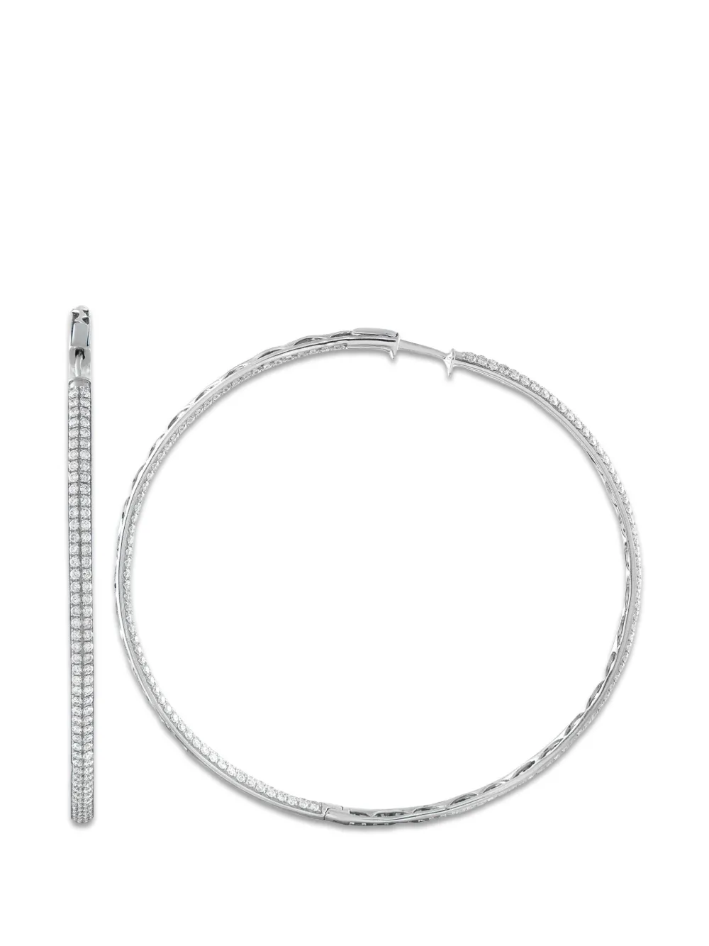 LB Exclusive diamond hoop earrings - Silber