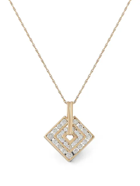 LB Exclusive diamond geometric necklace