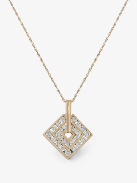 LB Exclusive diamond geometric necklace