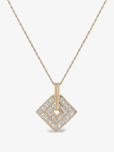 LB Exclusive diamond geometric necklace