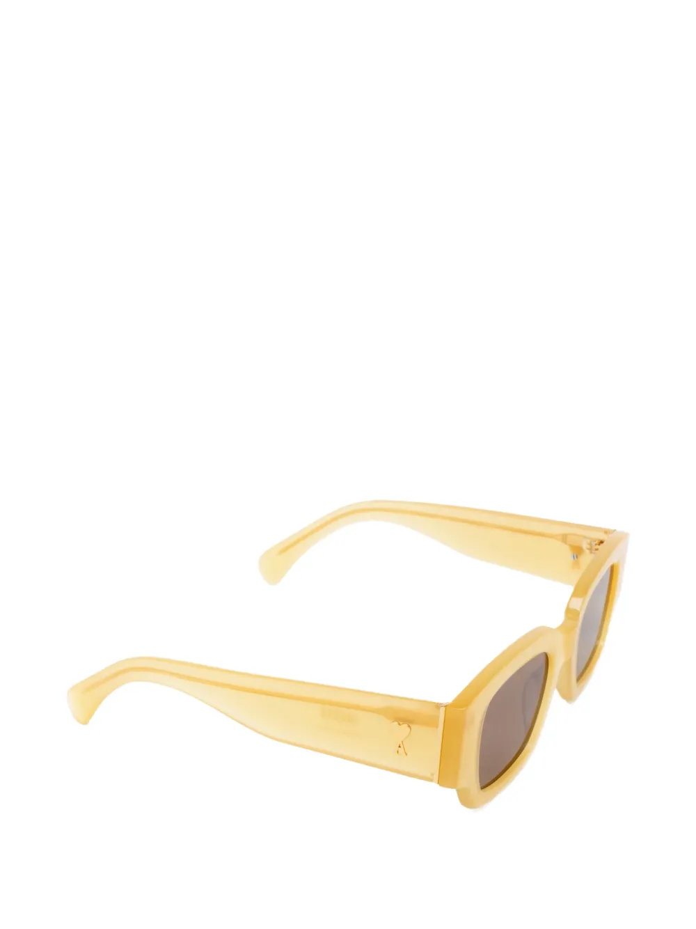 AMI Paris Ami de Coeur zonnebril met rechthoekig montuur Beige