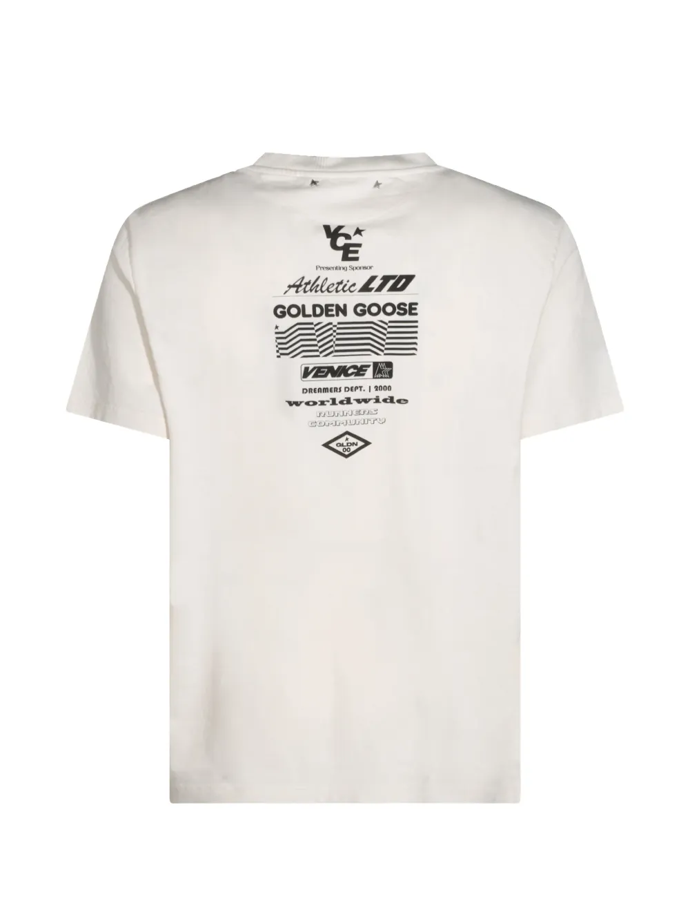 Golden Goose T-shirt met grafische print Beige
