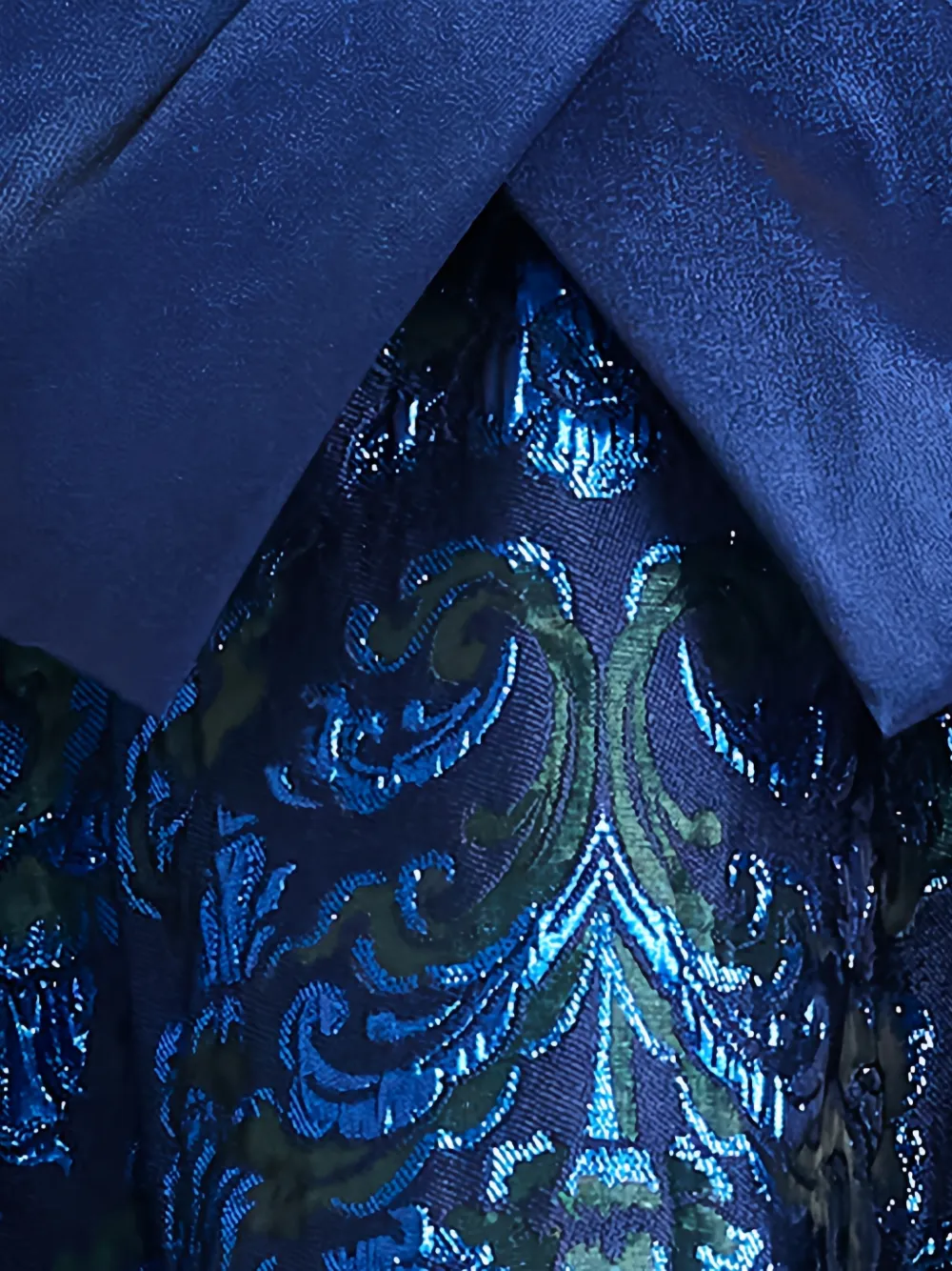 Tadashi Shoji Renwick Portrait gedrapeerde midi-jurk Blauw