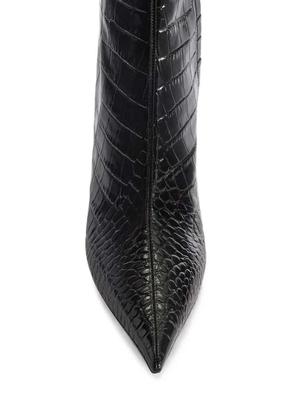 Paris Texas Vera 85 croco print high boots Zwart