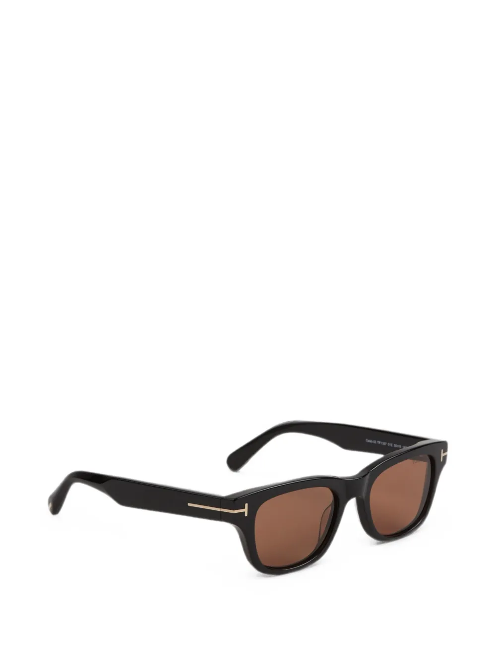 TOM FORD Eyewear Zonnebril met vierkant montuur en T-logo Zwart