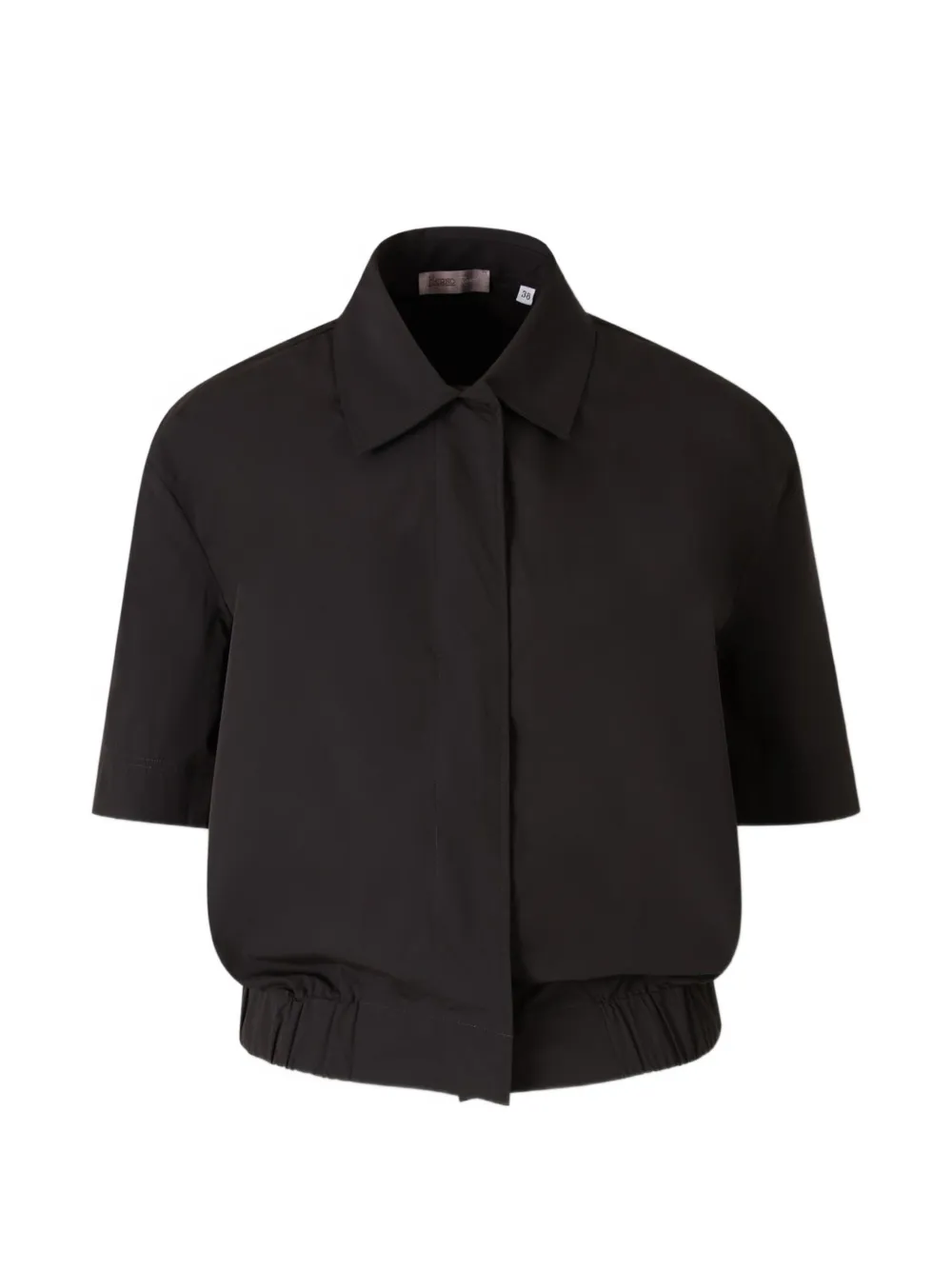 Herno elasticated-hem short-sleeved shirt - Schwarz
