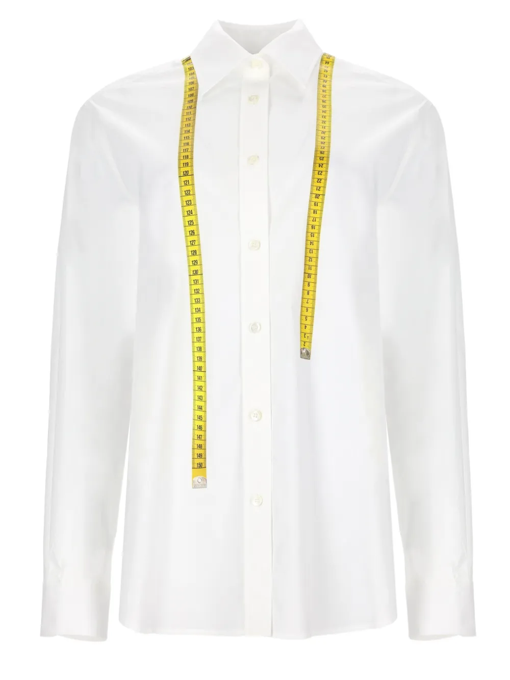 Moschino Popline katoenen blouse met print Wit