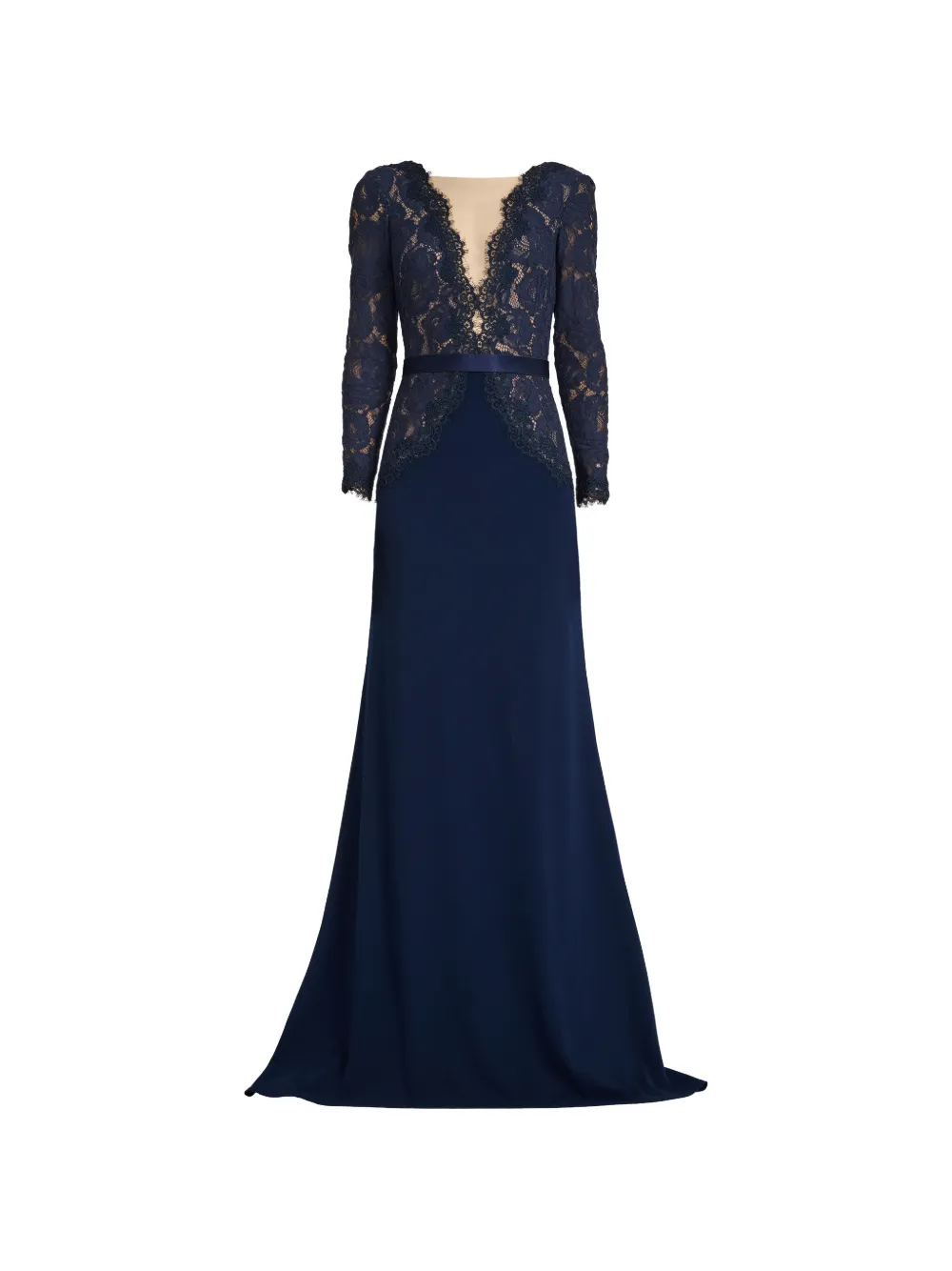 Tadashi Shoji Corwin lace-panelled belted maxi dress
