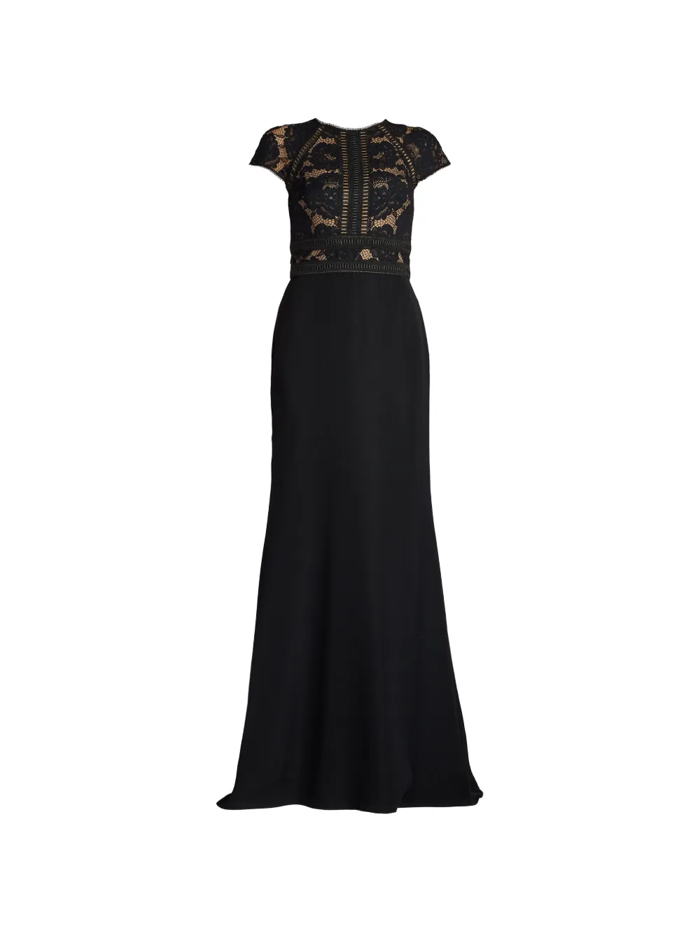Tadashi Shoji Catrine lace-panelled floor-length maxi dress