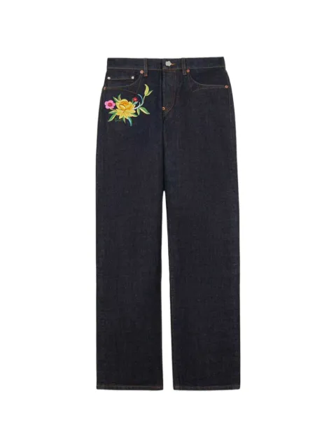 Kenzo Wildflower straight-leg~cotton trousers