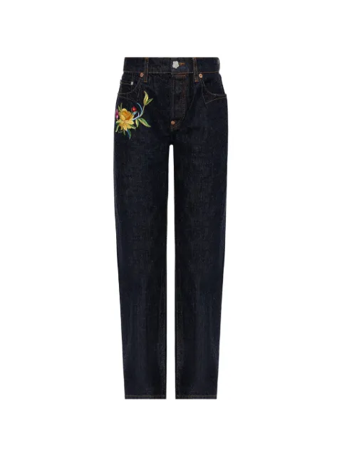 Kenzo pantalon Wildflower à coupe droite en coton