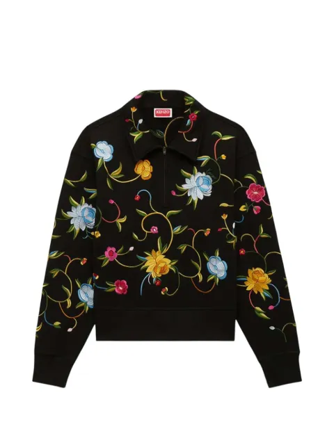Kenzo 'KENZO Wildflower' embroidered half-zip sweatshirt