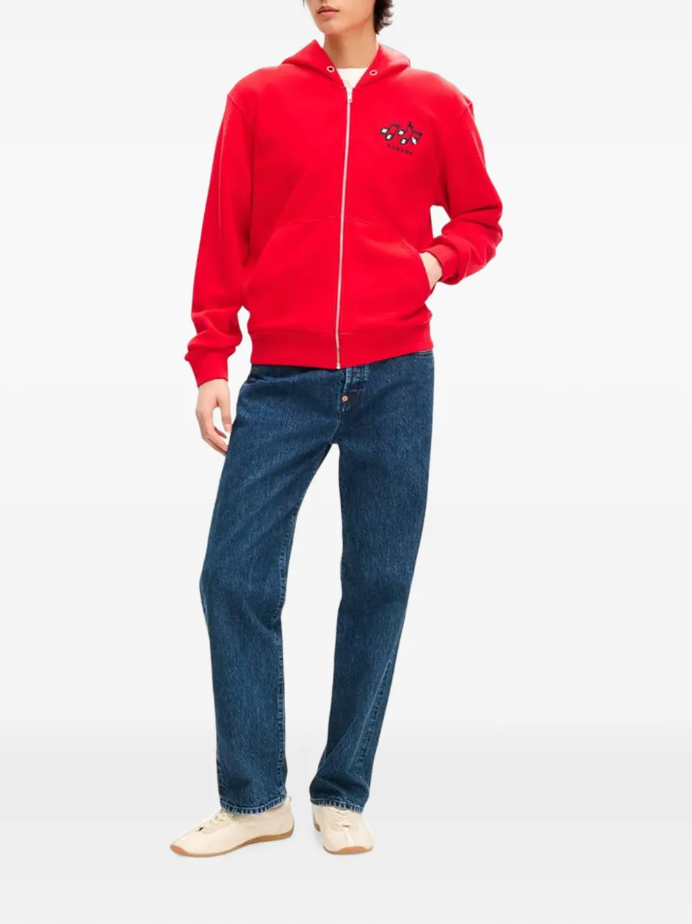 Kenzo Sounds hoodie met rits Rood