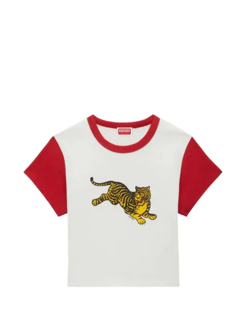 Kenzo jumping tiger cropped cotton T-shirt