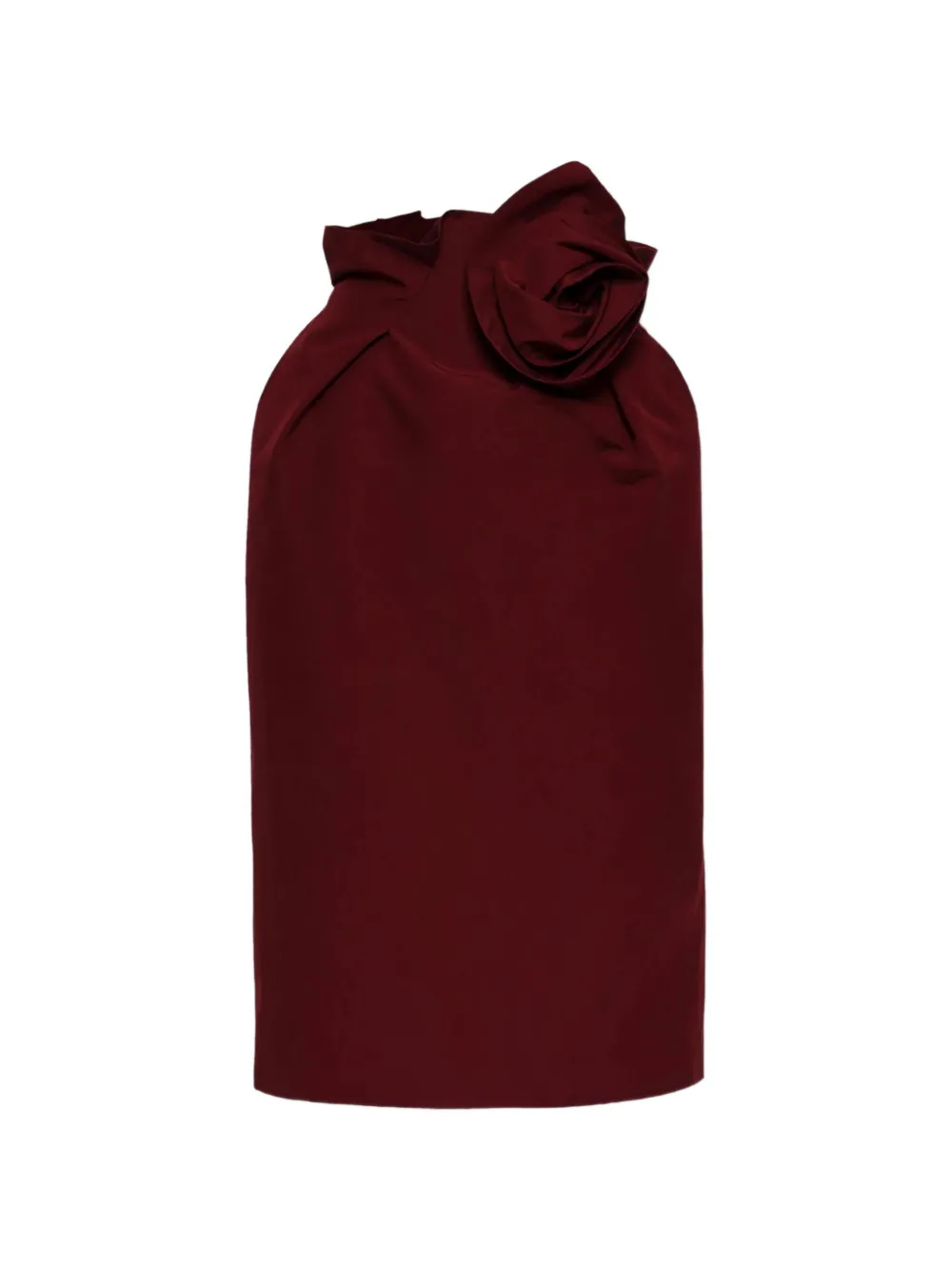 Magda Butrym flower-detail gathered midi skirt - Rosso