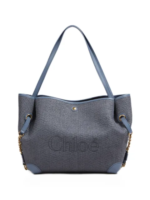 Chloé bolso Clover en fibras con efecto de rafia