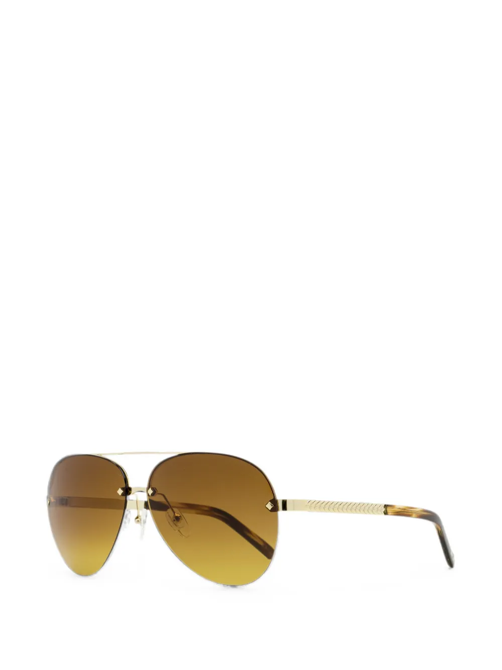 MCM Zonnebril met rond montuur Goud