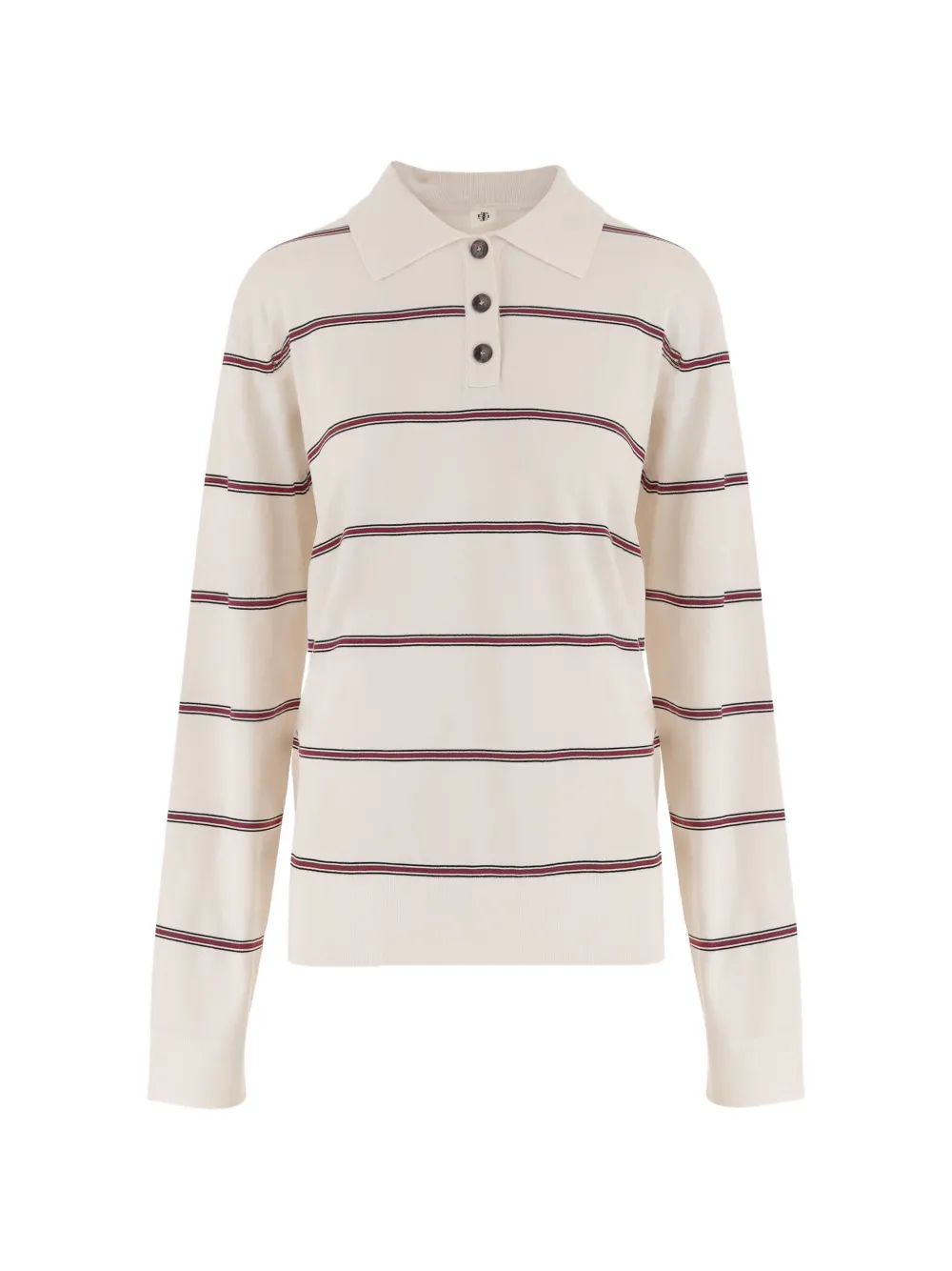 The Garment striped long-sleeve polo shirt