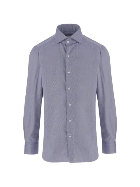 Finamore 1925 Napoli button-up rounded-hem shirt
