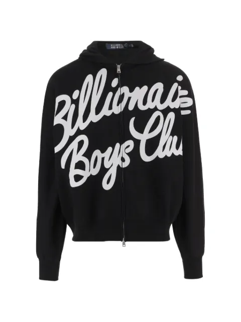 Billionaire logo-print zip-up hoodie