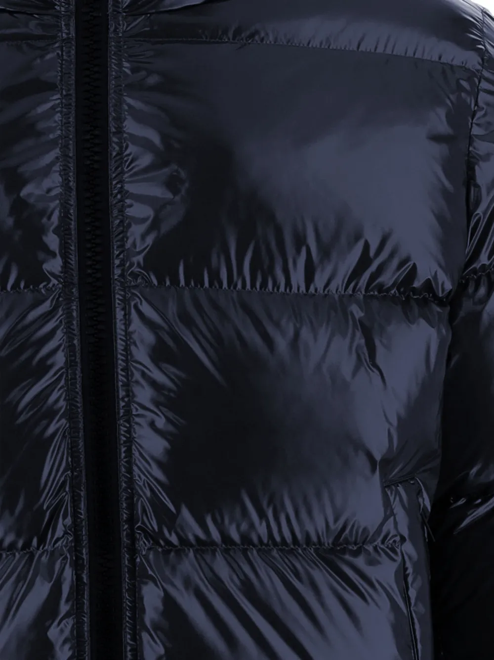 Herno Gevoerd donsjack met capuchon Blauw