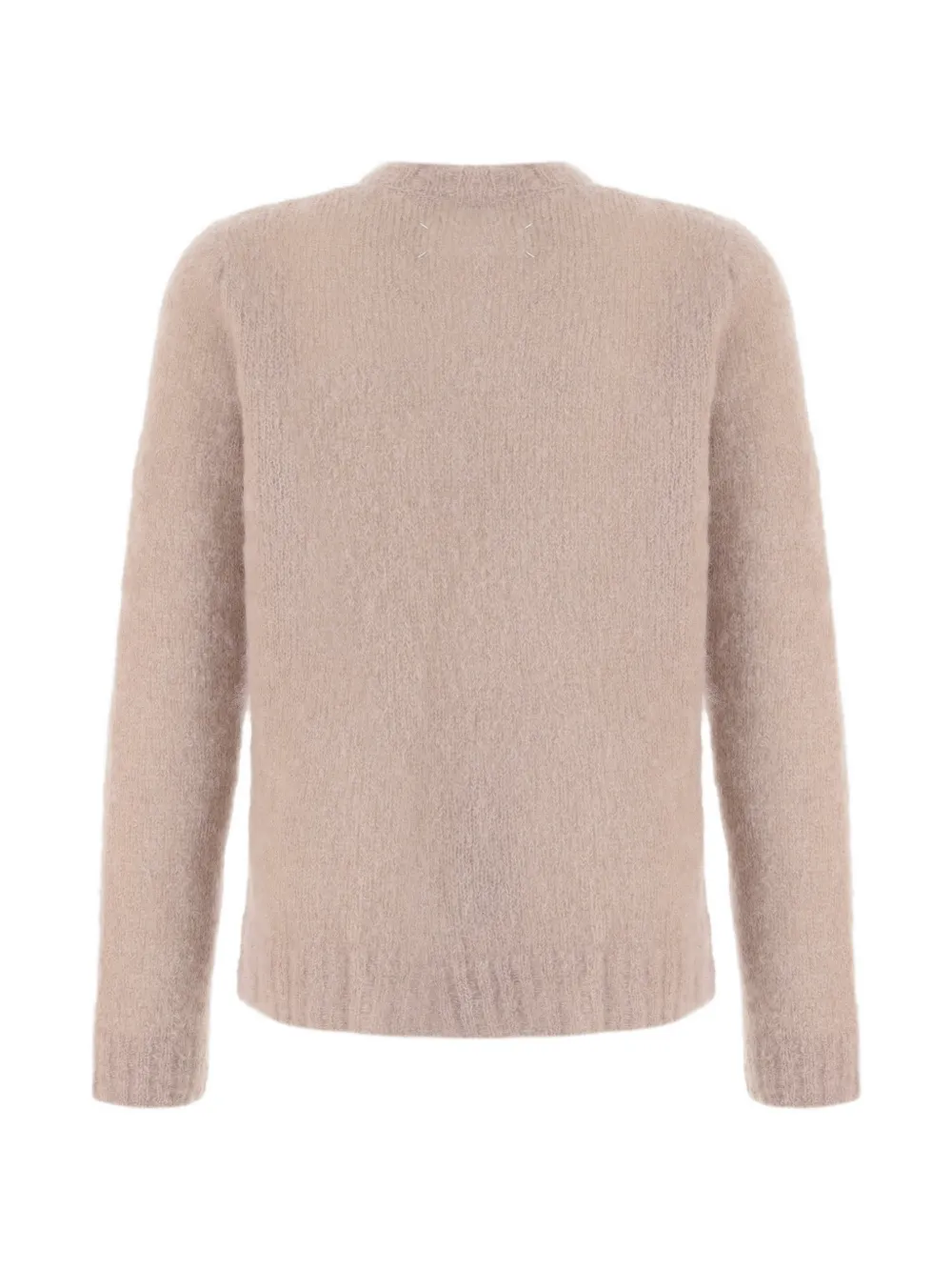 Maison Margiela Trui met fluwelen vlakken en V-hals Beige