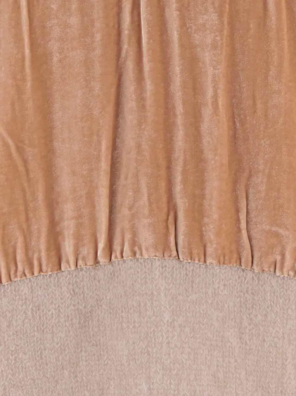 Maison Margiela Trui met fluwelen vlakken en V-hals Beige