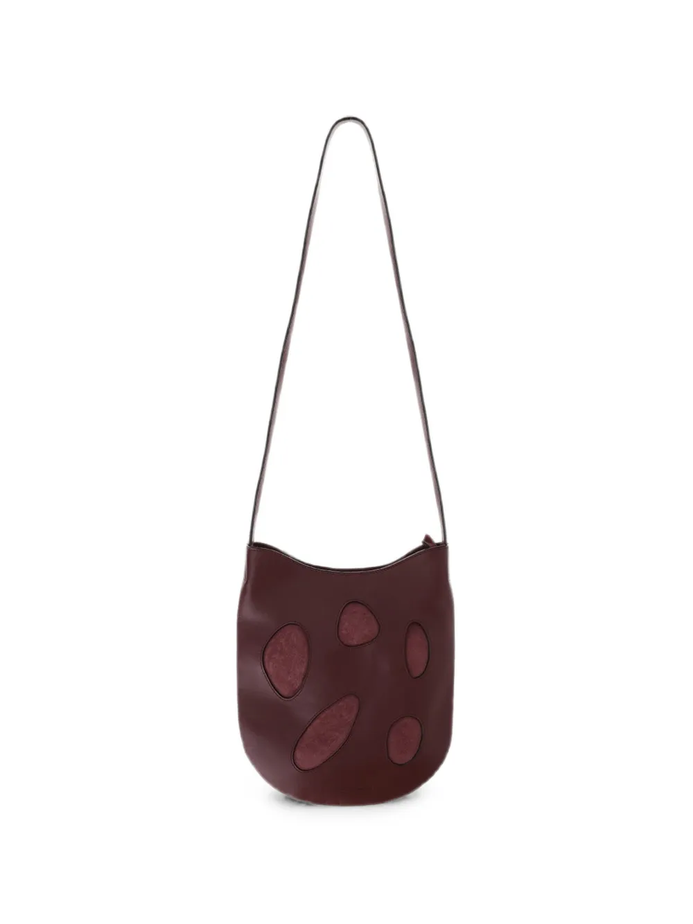 Niccolò Pasqualetti suede-accent leather shoulder bag - Rosso