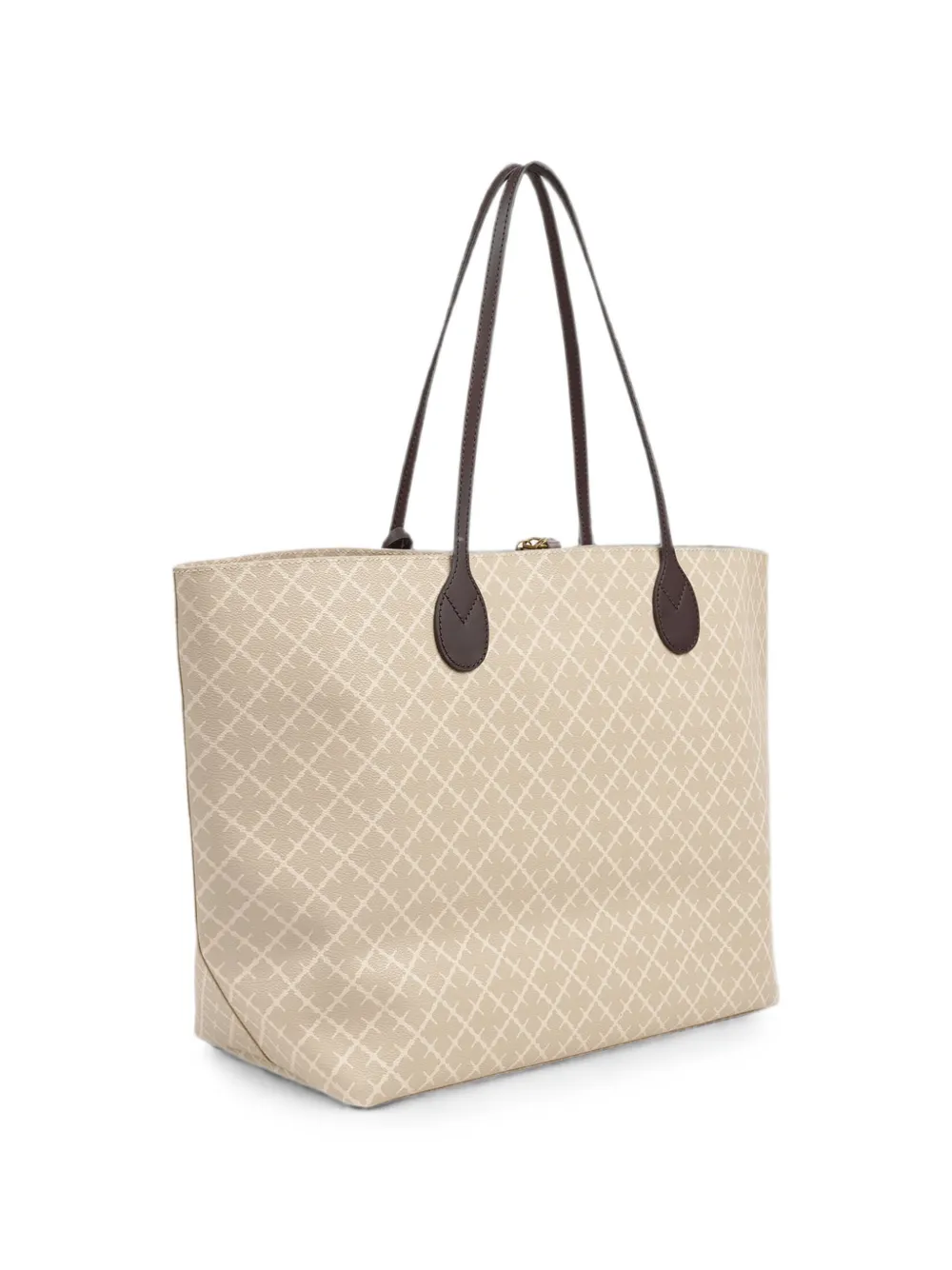 By Malene Birger Abigail shopper met geometrisch patroon Beige