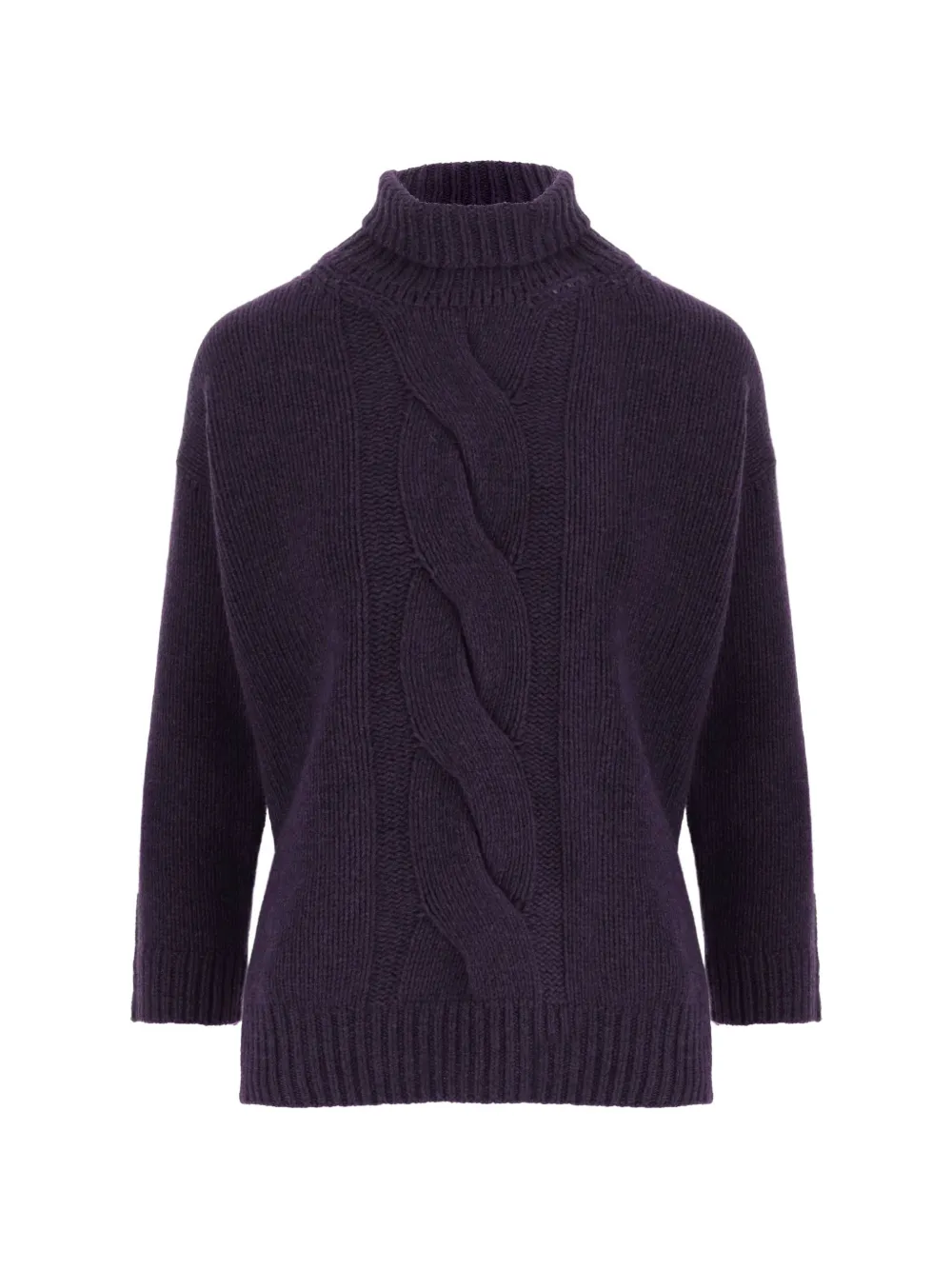 Bruno Manetti cable-knit turtleneck sweater - Viola