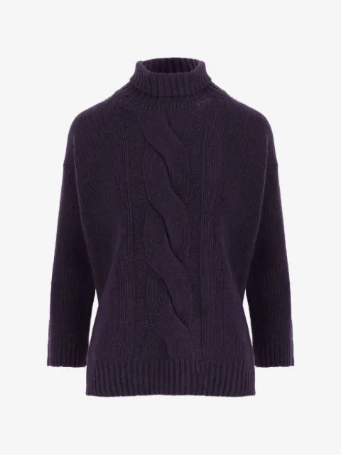 Bruno Manetti cable-knit turtleneck sweater