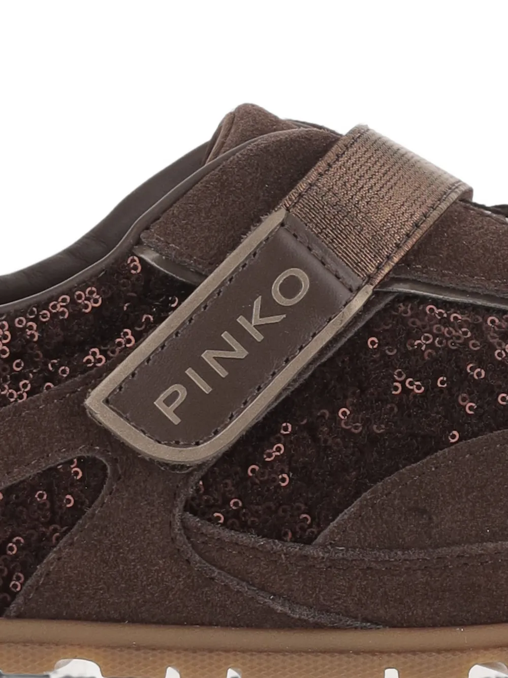 PINKO Sneakers verfraaid met pailletten Bruin