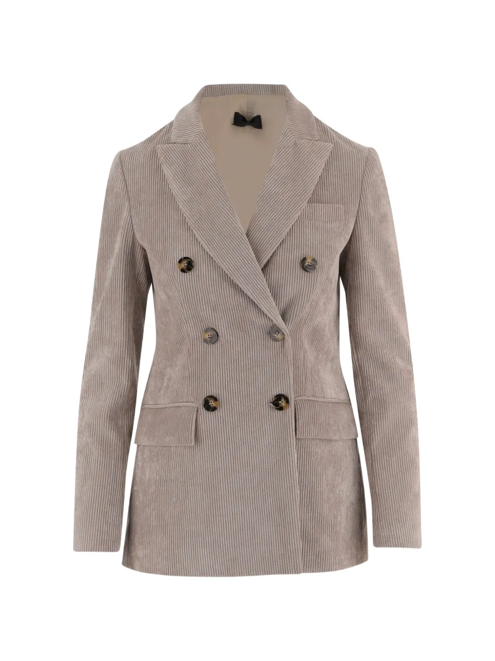 F.It double-breasted corduroy blazer - Nude