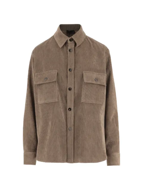 F.It camisa de pana con bolsillos y solapa