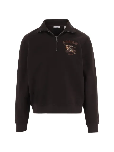 Burberry Knight Check cotton half-zip sweatshirt