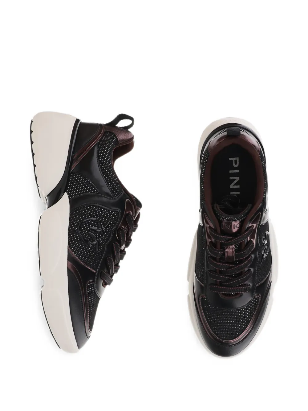 PINKO Love Birds chunky sneakers Zwart