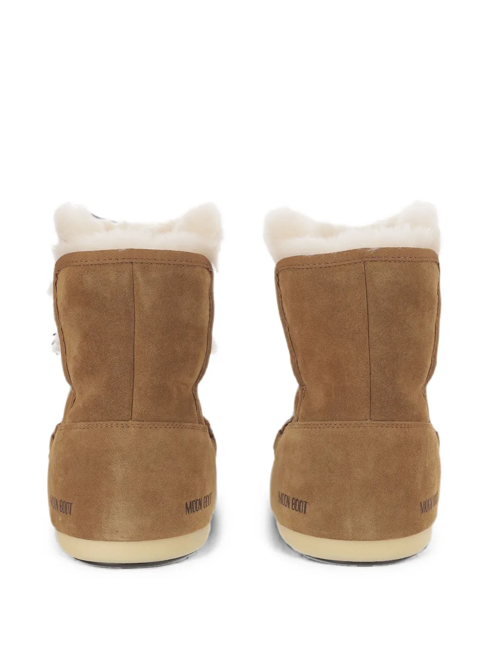 Moon Boot shearling-trim lace-up boots Bruin