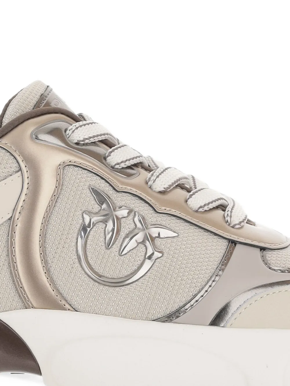 PINKO Love Birds panelled sneakers Beige