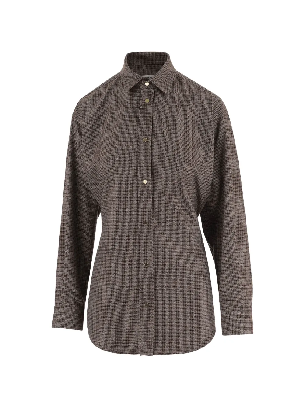 DARKPARK Anne checked press-stud shirt - Braun