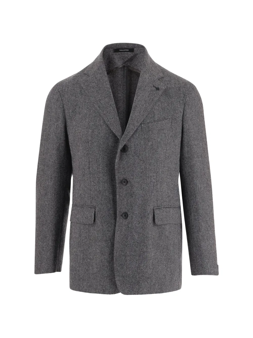 Tagliatore herringbone single-breasted blazer - Grau