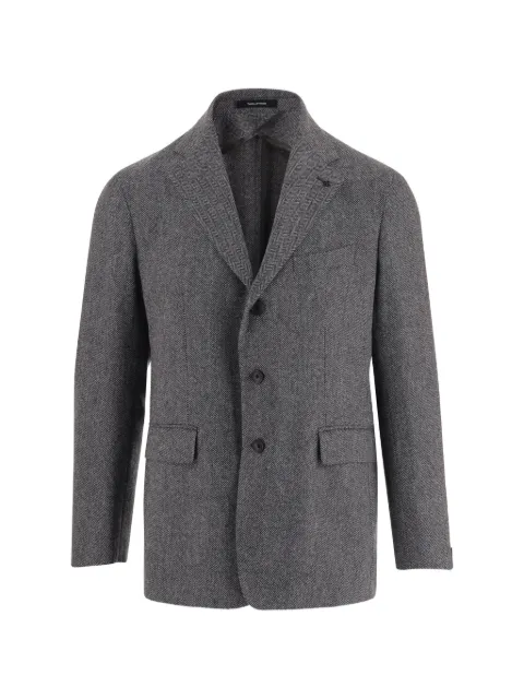 Tagliatore herringbone single-breasted blazer
