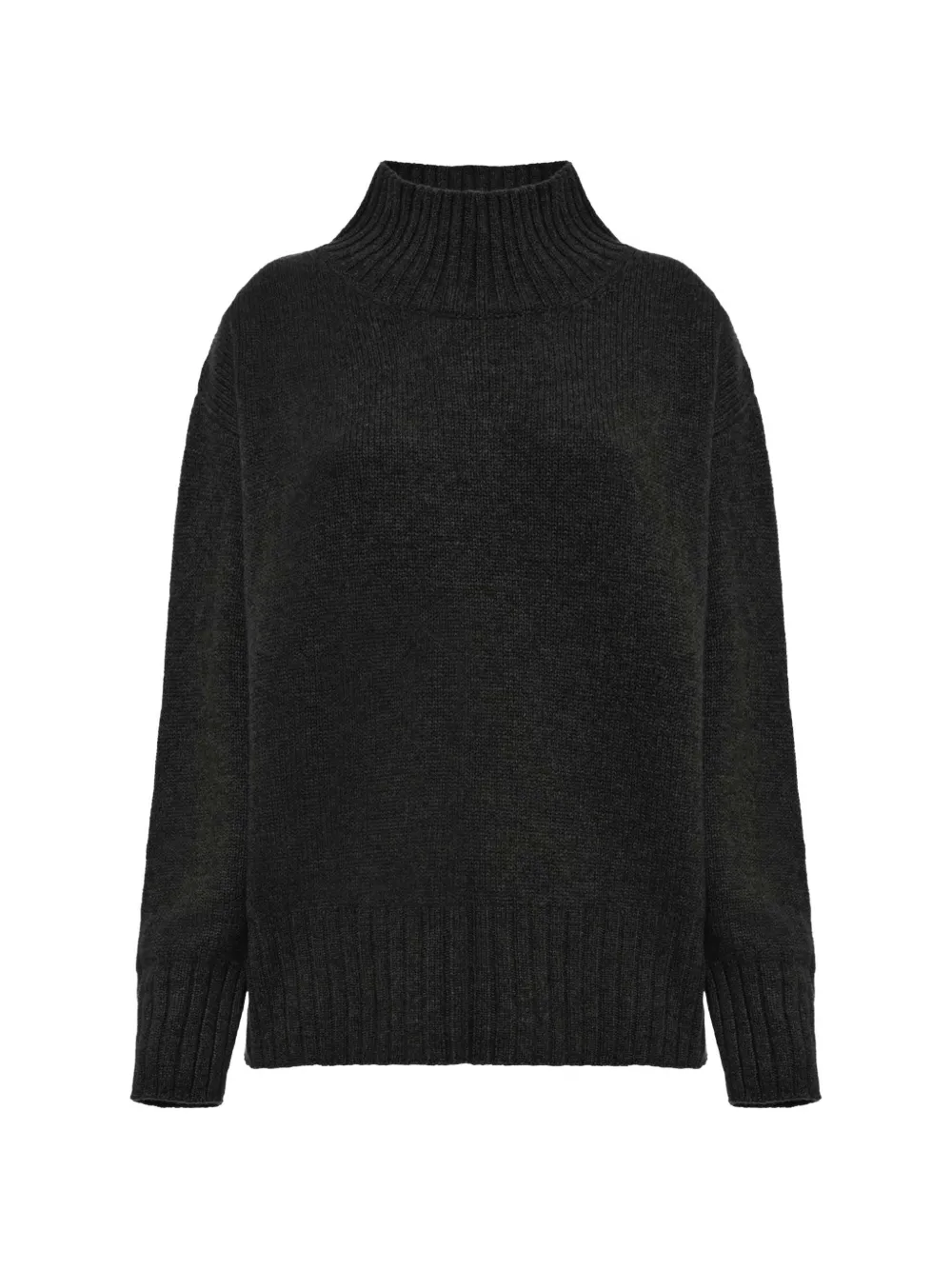 Malo ribbed-knit turtleneck sweater - Grau