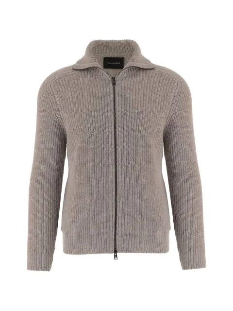 Tagliatore ribbed-knit zip-up sweater