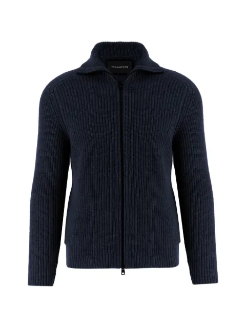 Tagliatore ribbed-knit zip-up sweater