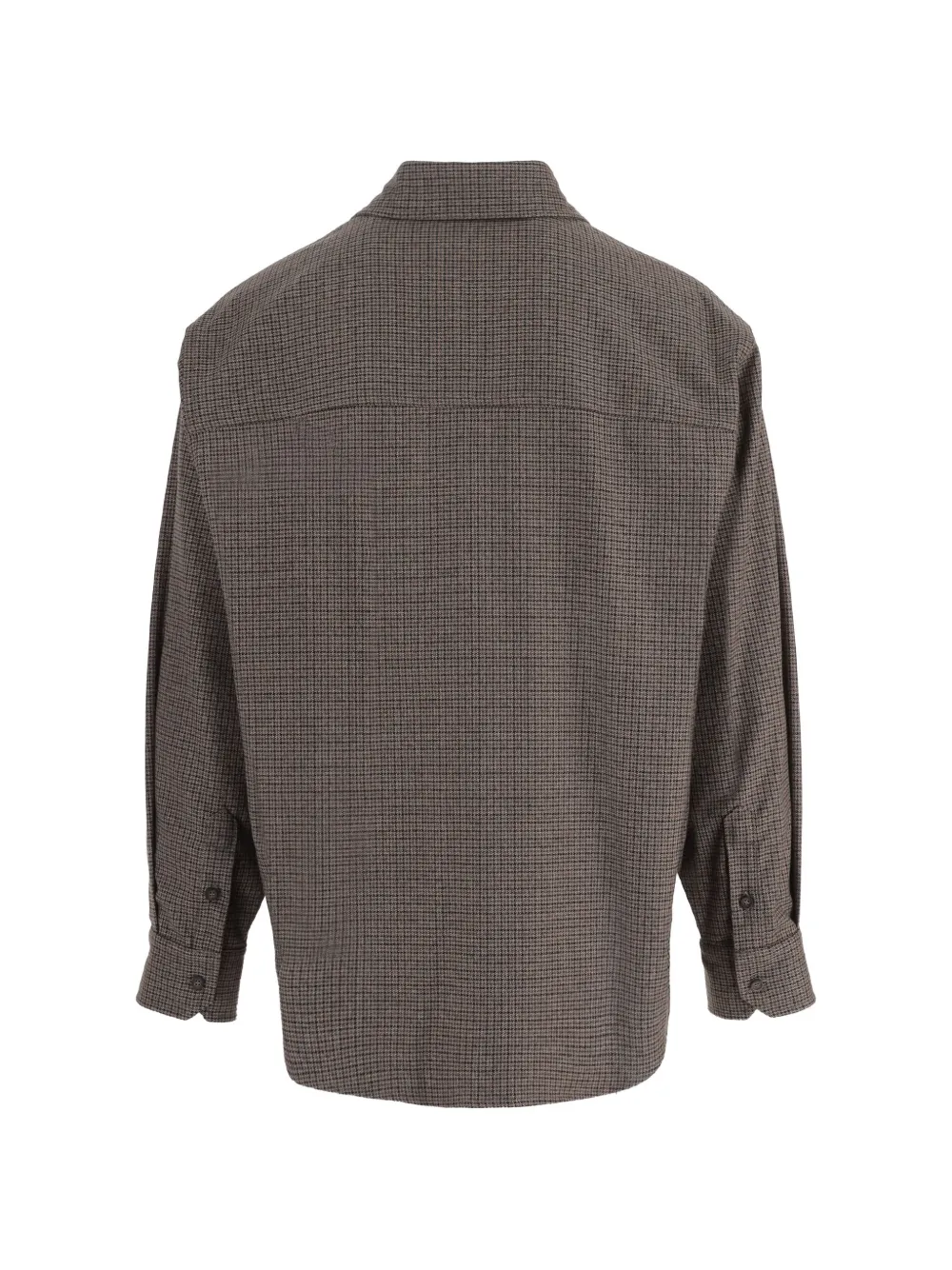DARKPARK Overhemd met pied-de-poule print Bruin